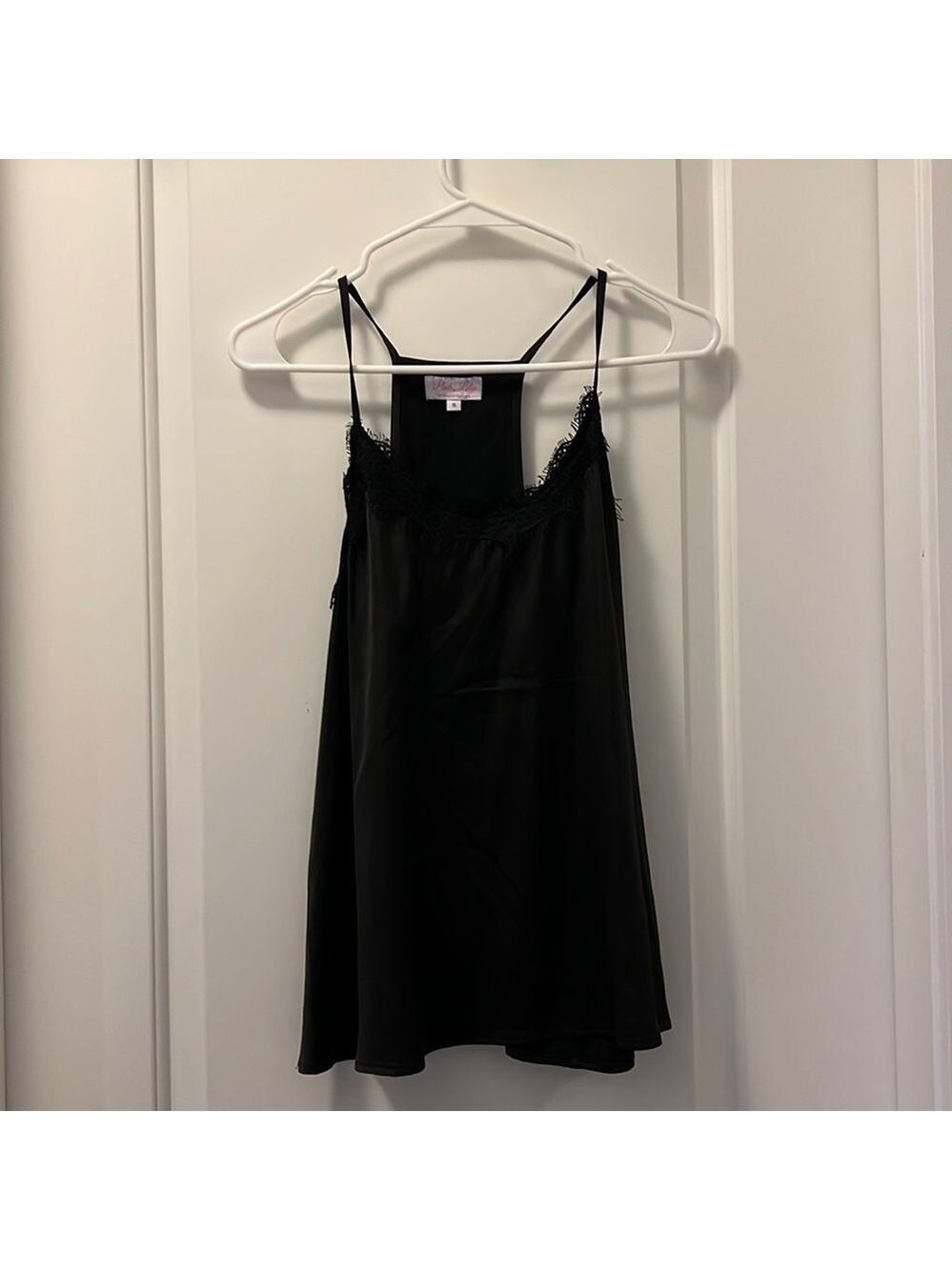 Silky Lace Trim Tank Top Cami